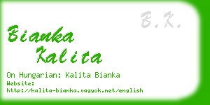 bianka kalita business card